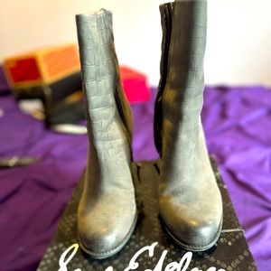 Sam Edelman booties, gray, size 9